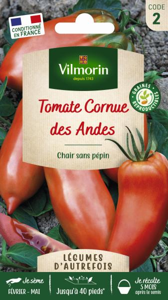 Potagères - Tomate Cornue des Andes - Légumes d'Autrefois - PACKAGING_RECTO